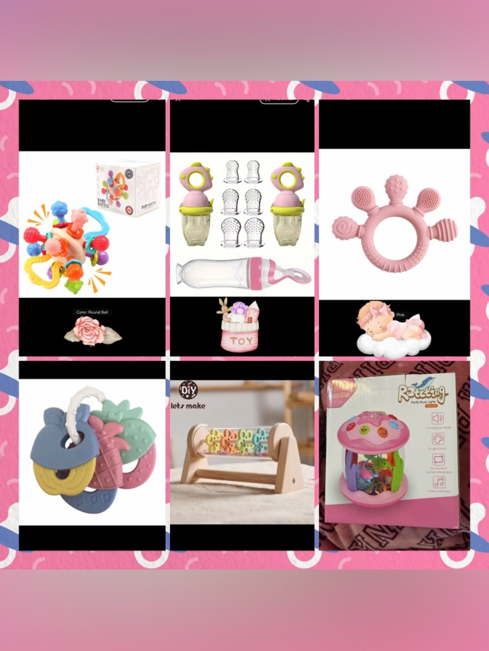 ON HOLD FOR BRII ONLY!!!  Teether Ring Etc.